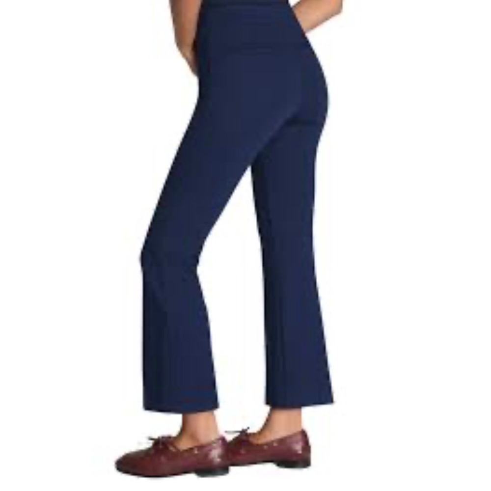 NWOT Spanx The Perfect Pant Cropped Navy Blue High Waist Stretch Trousers S P